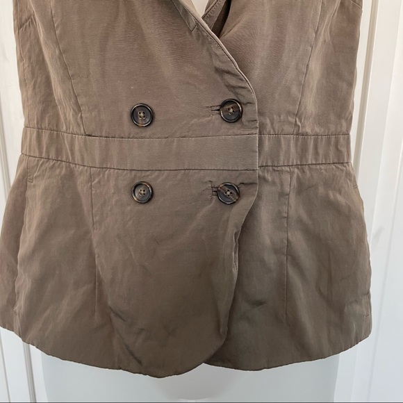 Banana Republic Brown Blazer Vest Suit 6 Office Career - Picture 4 of 10